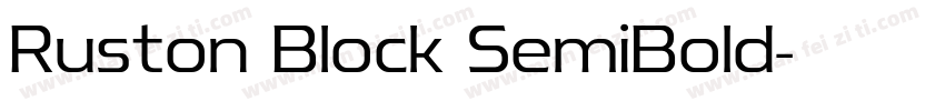 Ruston Block SemiBold字体转换